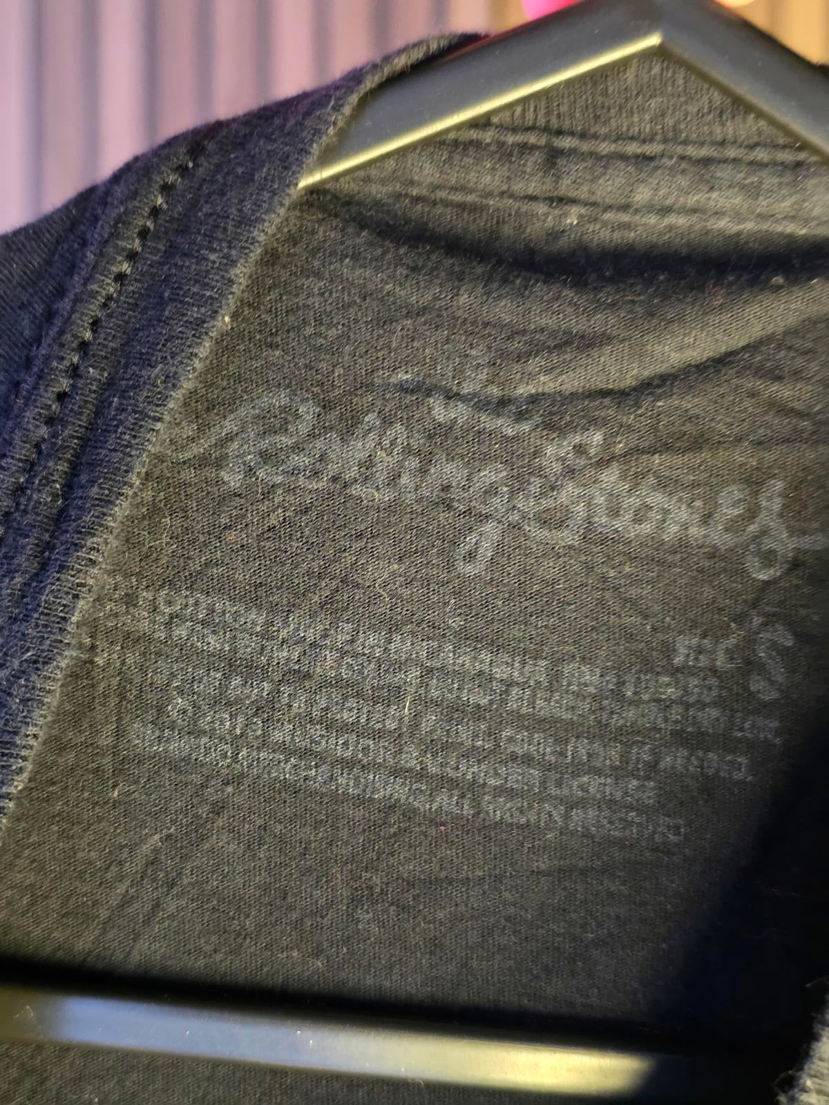 Rolling Stones Black Tongue Logo T-Shirt 2013 Tour Graphic Black Small