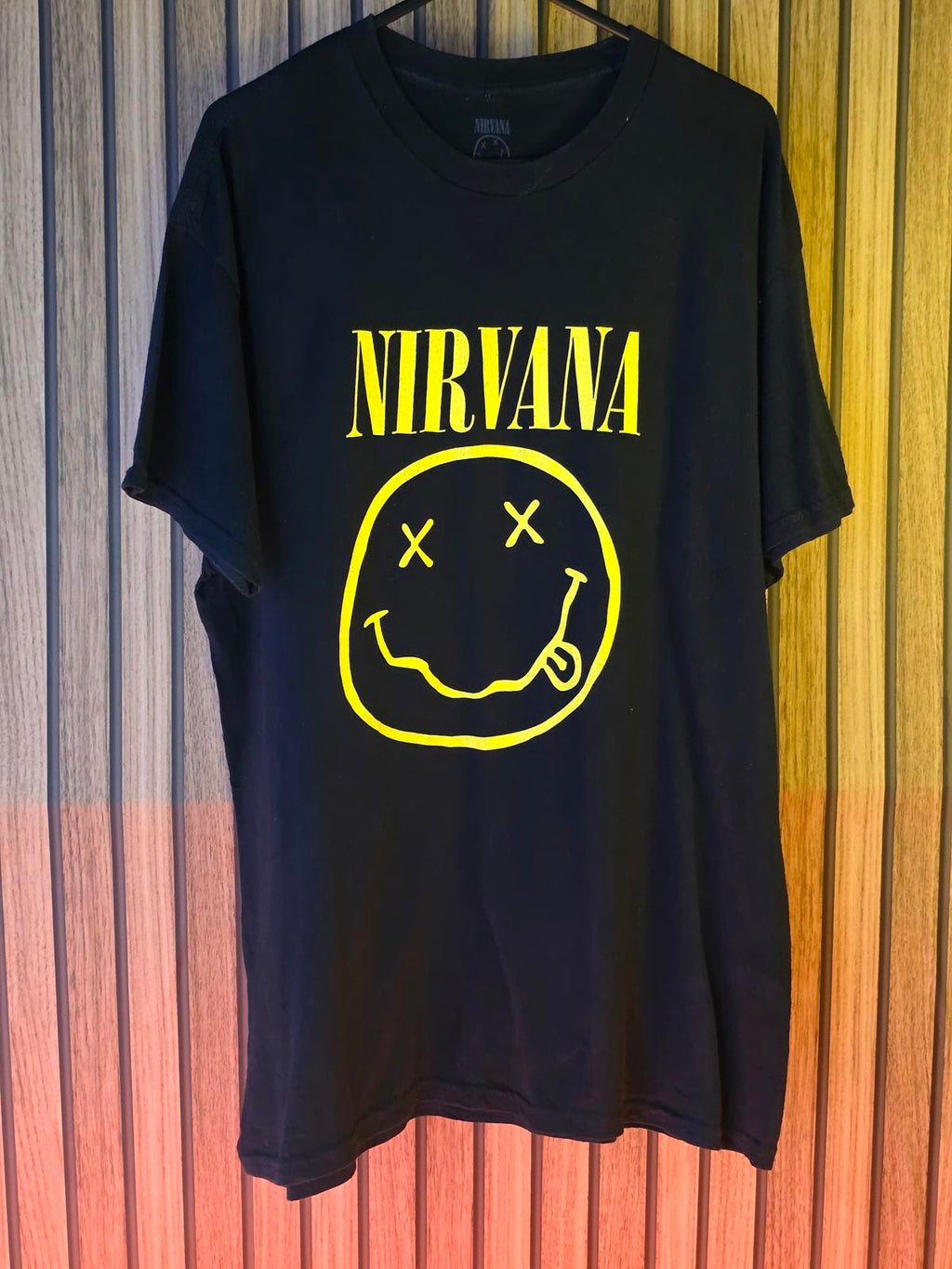 Nirvana Graphic T-Shirt Yellow Print Black Size Regular M