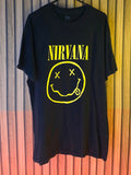 Nirvana Graphic T-Shirt Yellow Print Black Size Regular M