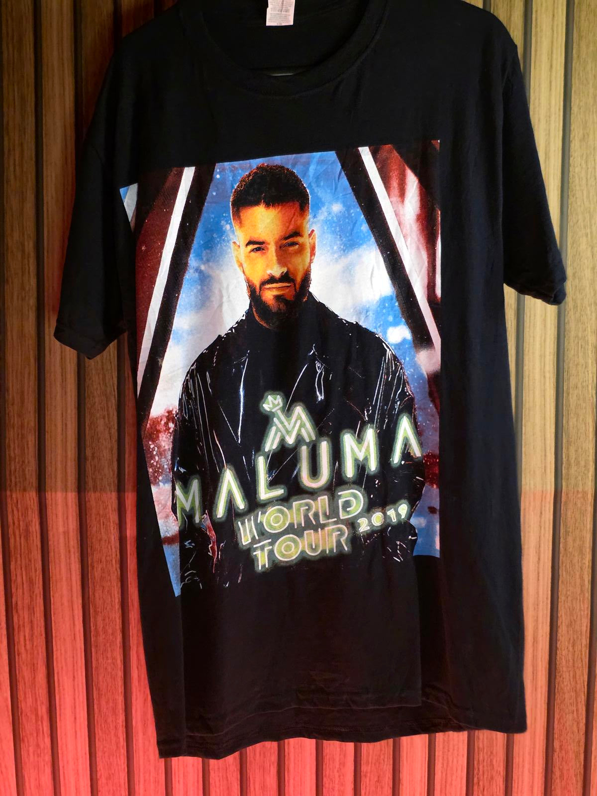 Maluma World Tour 2019 Graphic T-shirt Black Size S