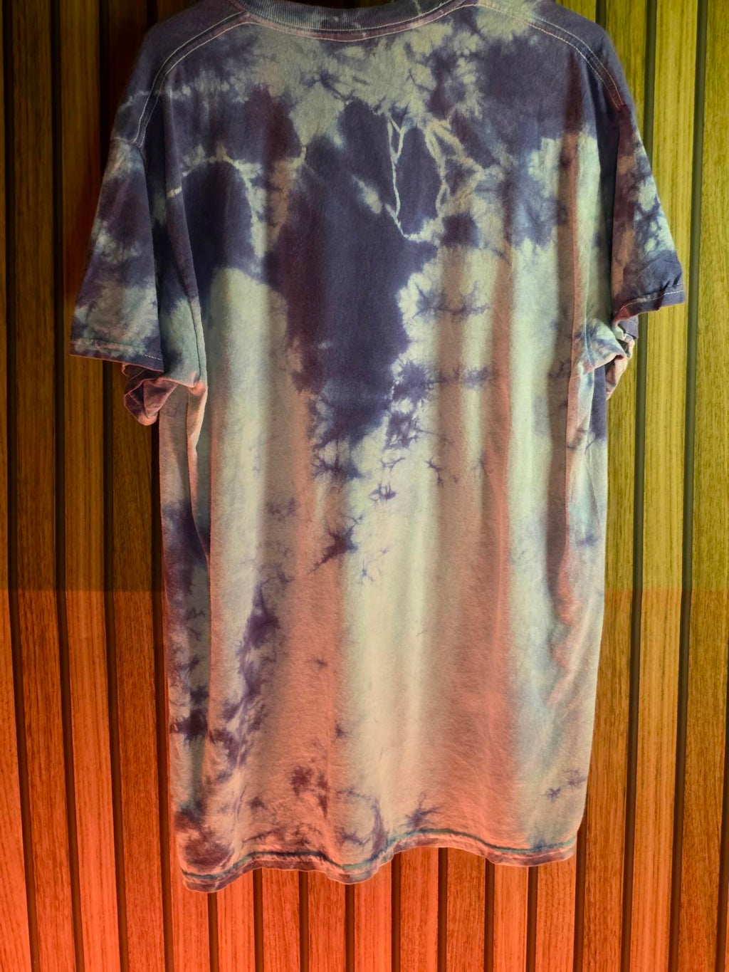Ice Cube Tie-Dye Graphic T-Shirt Purple Cream Medium