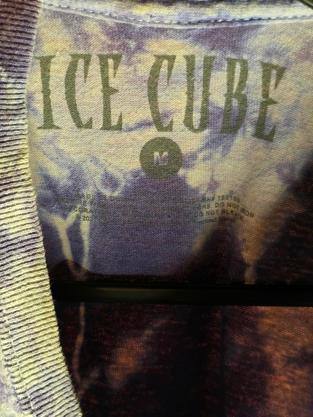 Ice Cube Tie-Dye Graphic T-Shirt Purple Cream Medium