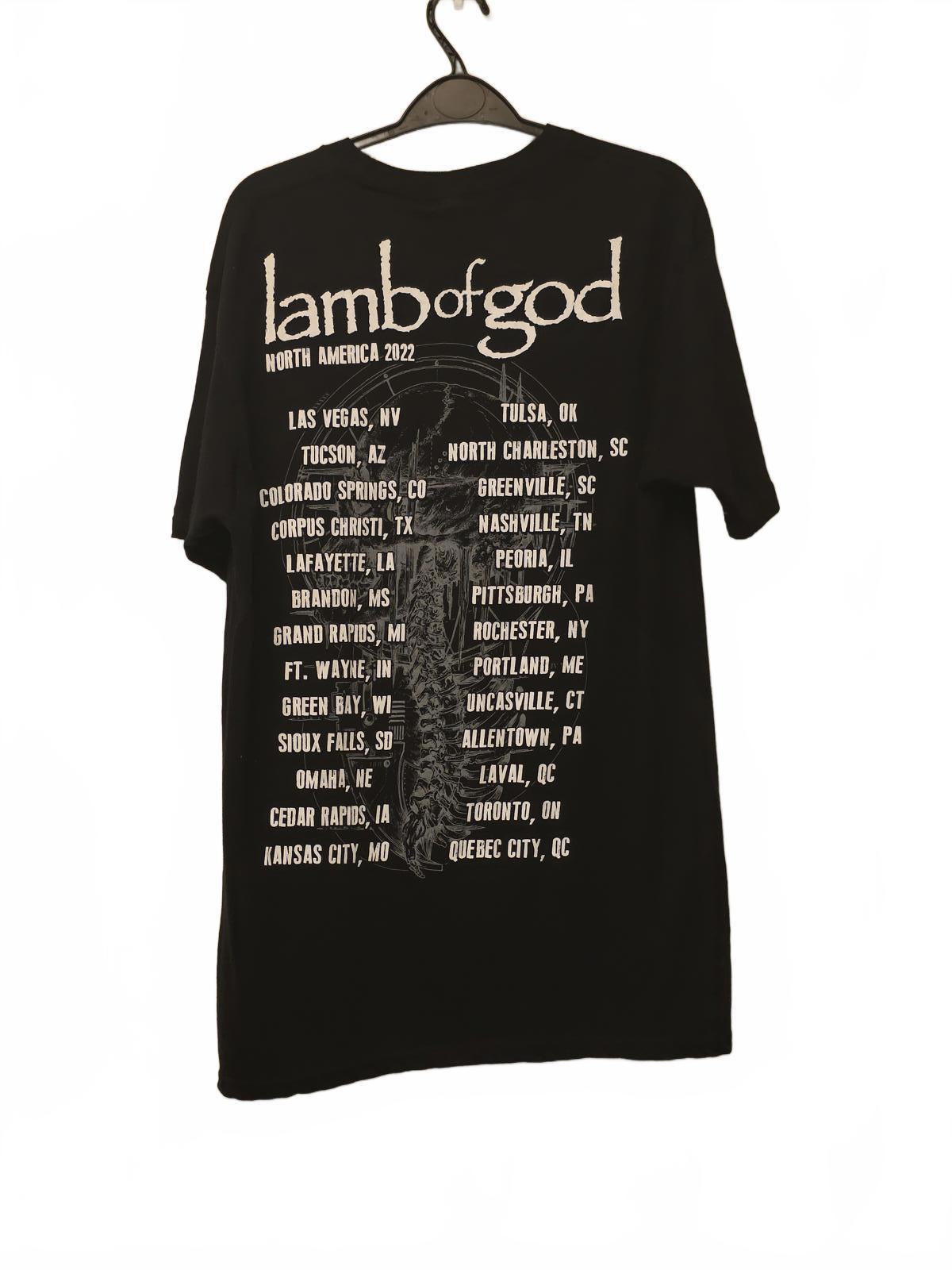 Zuni Sportswear Lamb of God North America 2022 Tour Black T-Shirt Large