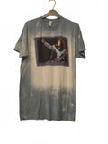 Bob Marley Graphic T-Shirt Bleach Effect Grey Medium