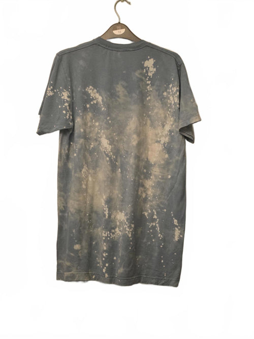 Bob Marley Graphic T-Shirt Bleach Effect Grey Medium