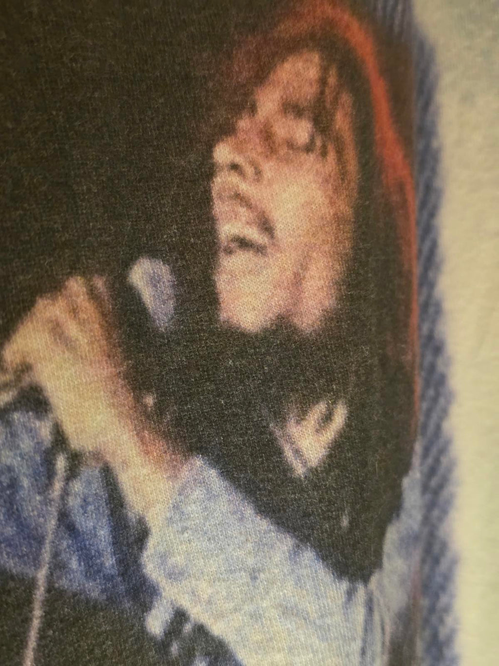 Bob Marley Graphic T-Shirt Bleach Effect Grey Medium