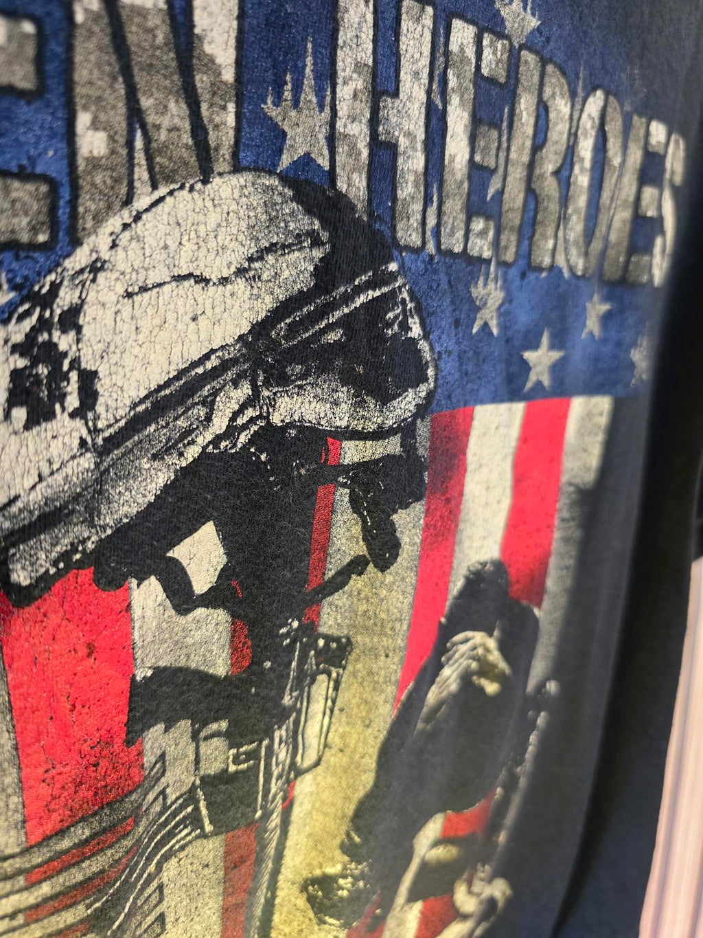Fallen Heroes Men's T-Shirt Fallen Soldiers Graphic Black Large