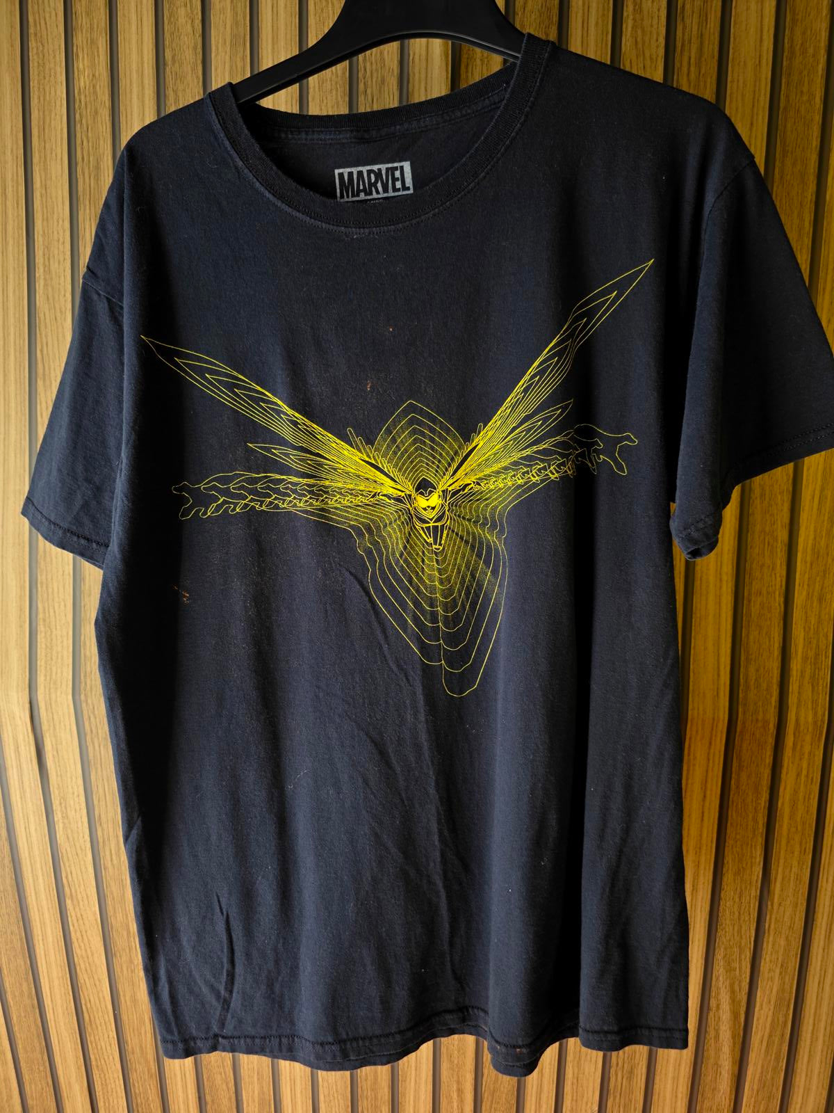 Marvel Black Wolverine Graphic T-Shirt Yellow Print Regular Large