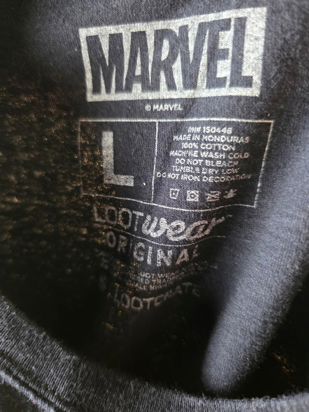 Marvel Black Wolverine Graphic T-Shirt Yellow Print Regular Large