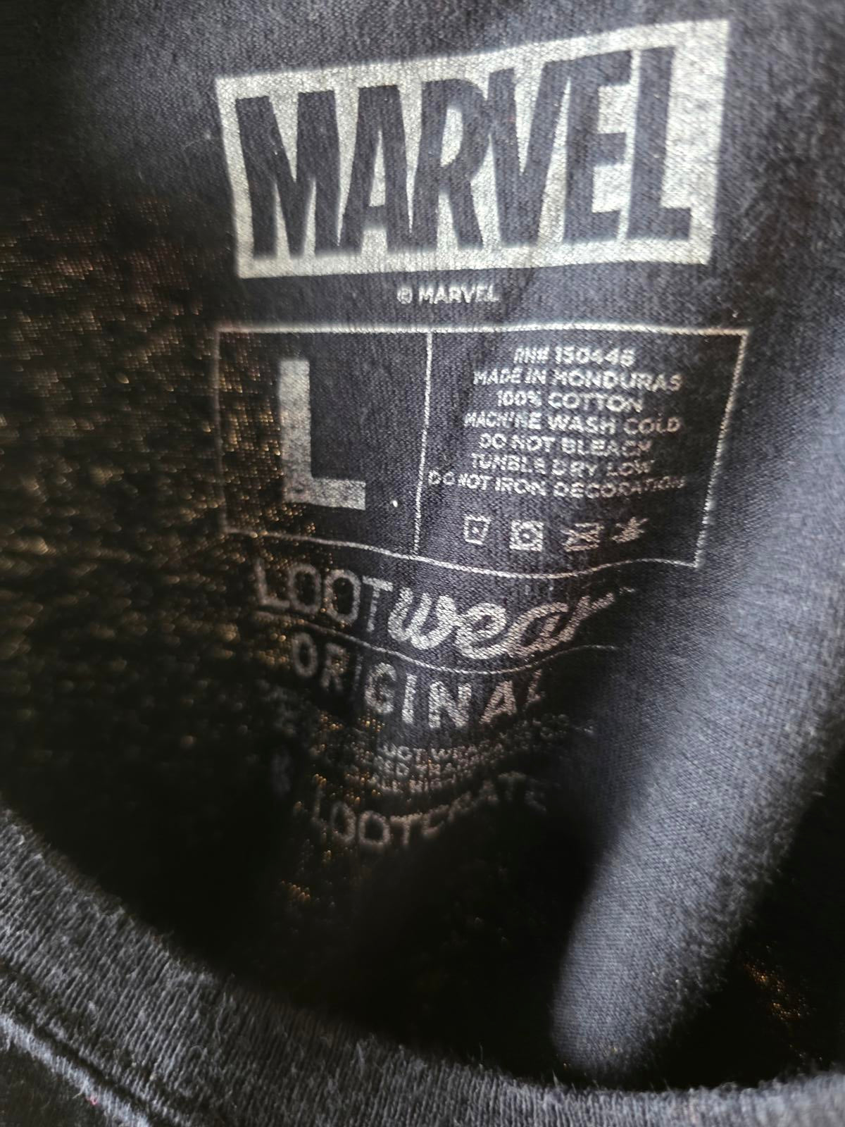Marvel Black Wolverine Graphic T-Shirt Yellow Print Regular Large