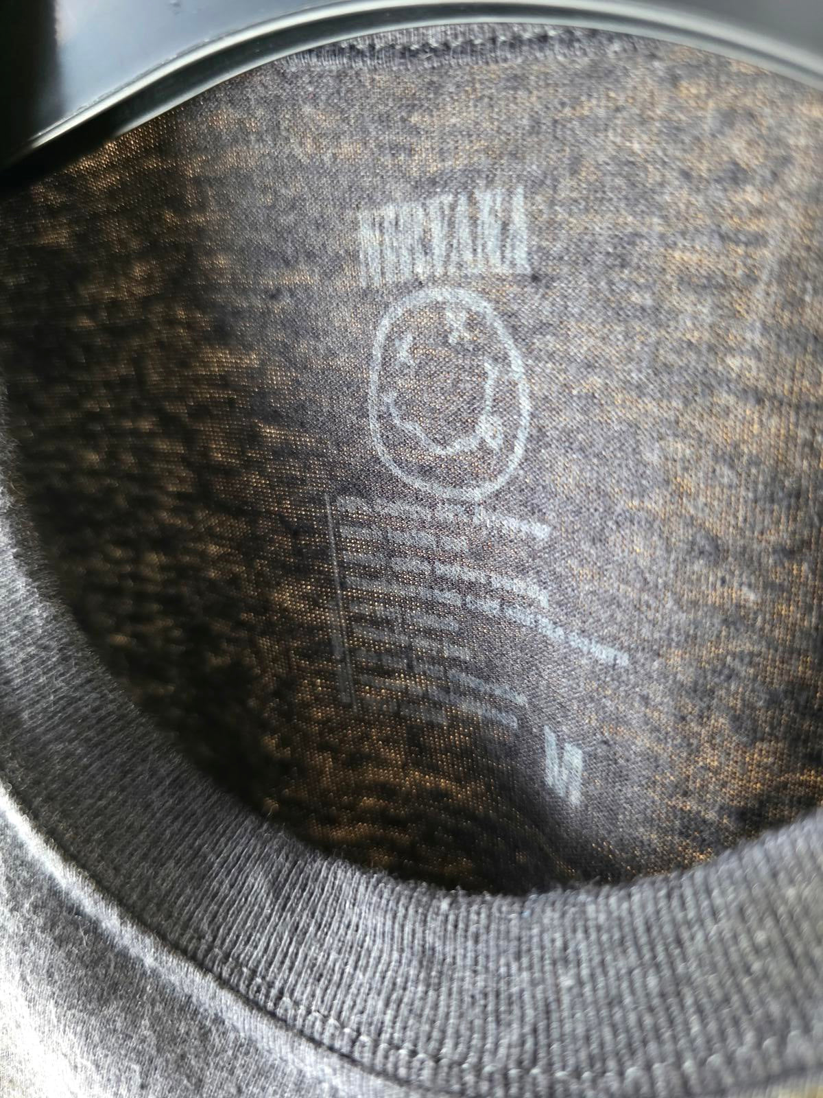 Nirvana Smiley Face Tie Dye Graphic T-Shirt Charcoal Grey Size M