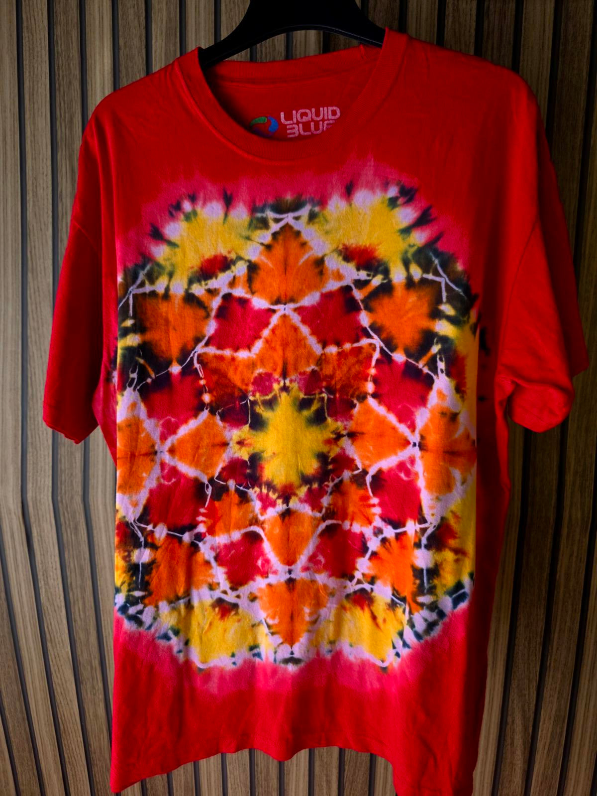 Liquid Blue Tie-Dye T-Shirt Multicolour Large