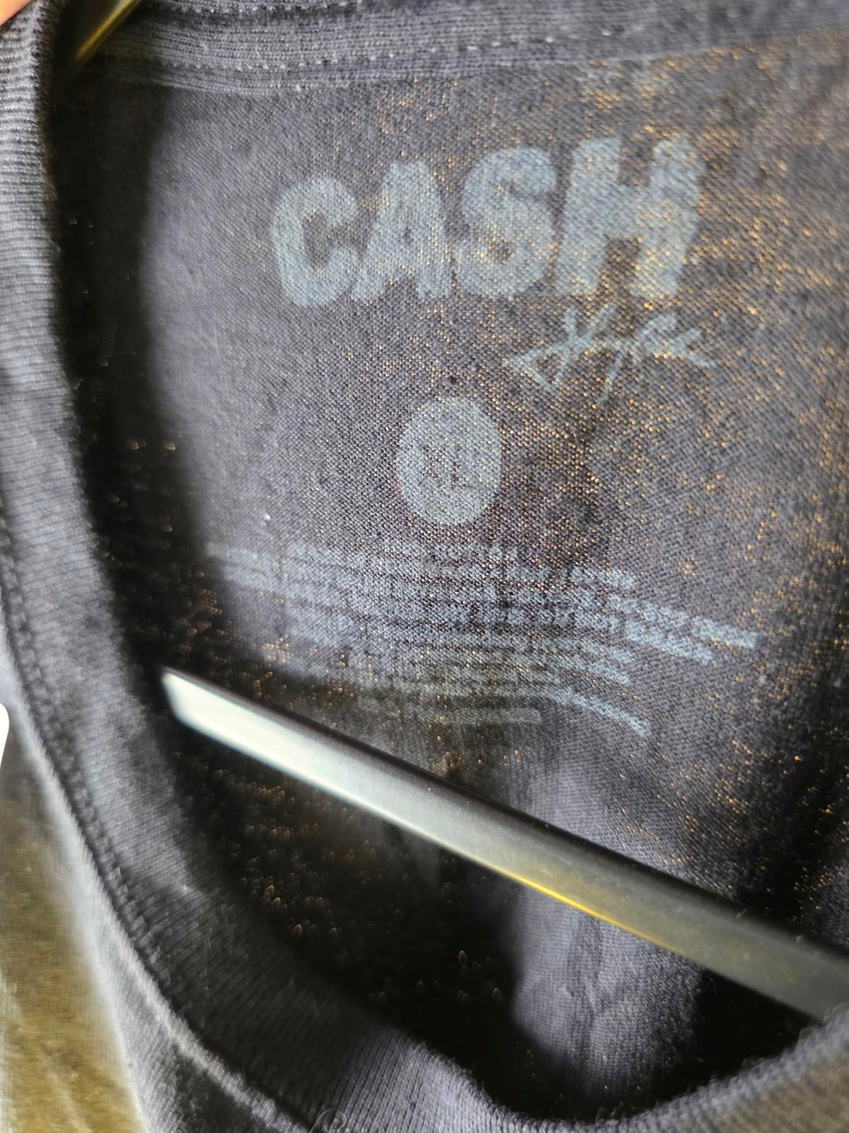 Johnn Cash The Man In Black Graphic T-Shirt Black Size XL