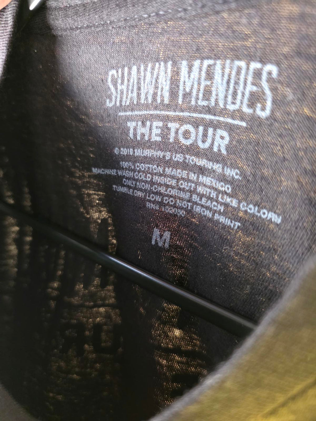 Shawn Mendes The Tour Black T-shirt Medium Cotton