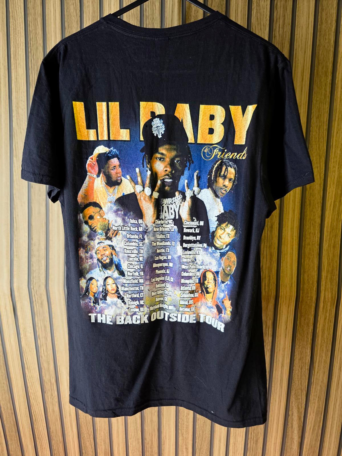 Lil Baby 2021 Tour T-Shirt Black Cotton Small