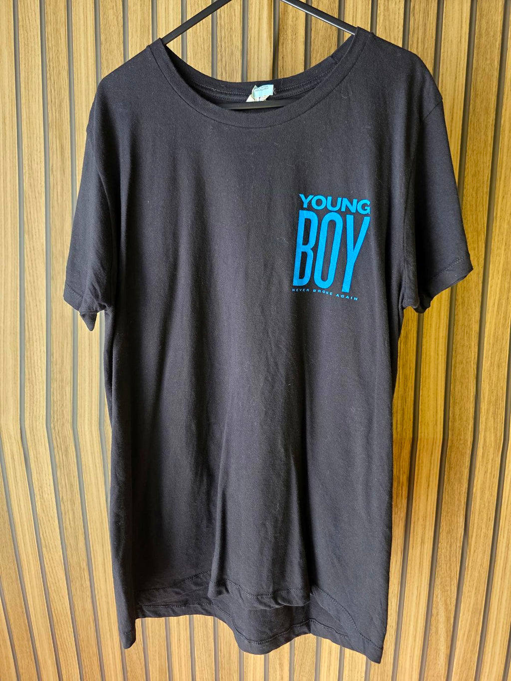 YoungBoy T-Shirt Black Blue Graphic Medium