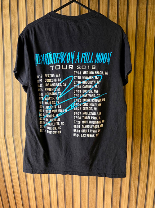 Chris Brown CB Band Tour T-Shirt Heartbreak on a Full Moon 2018 Black Small