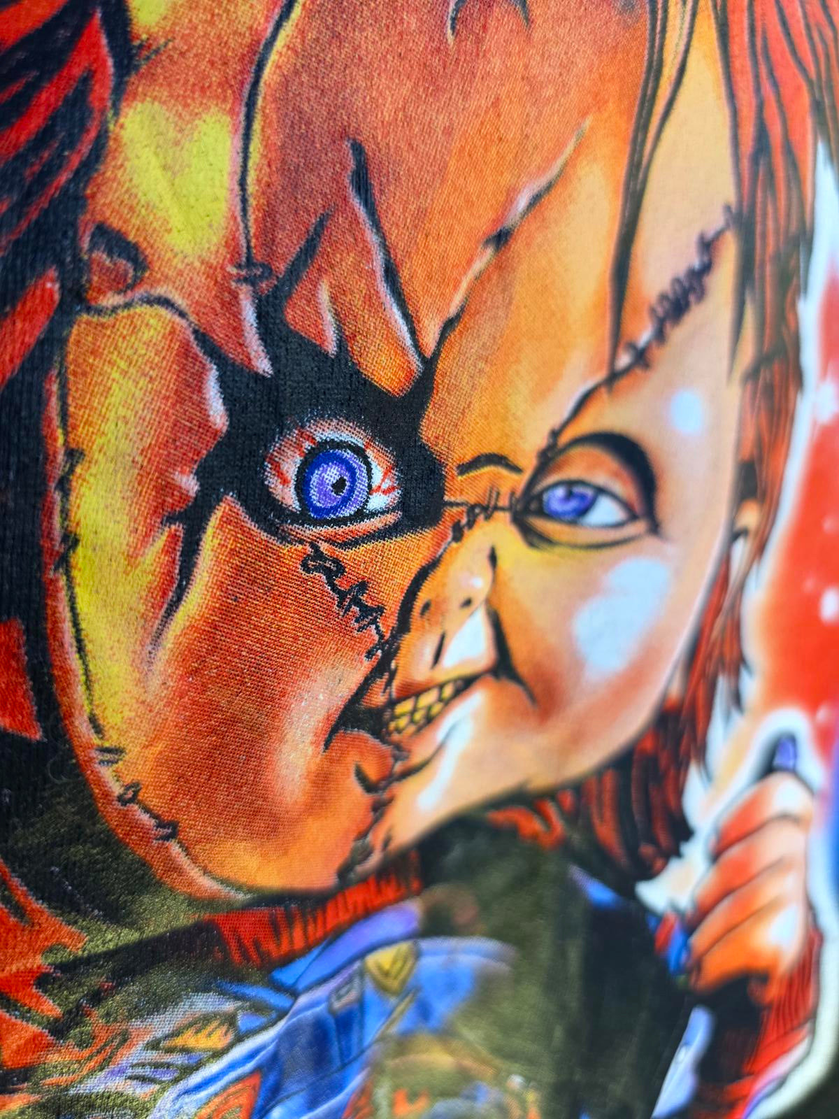 Universal Studios Chucky It's Time to Play Graphic T-Shirt Black Medium
