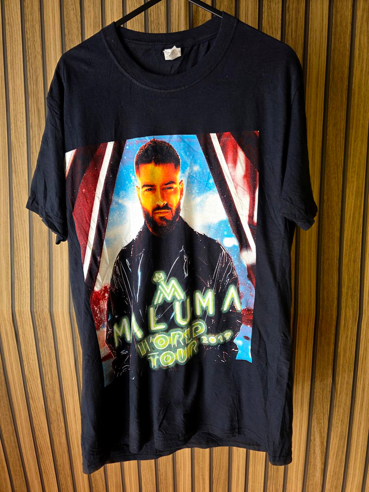 Maluma World Tour 2019 Black Graphic T-Shirt Size S