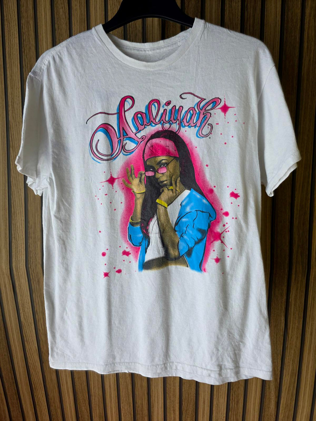 Aaliyah Graphic T-Shirt White Medium 90s Hip-Hop