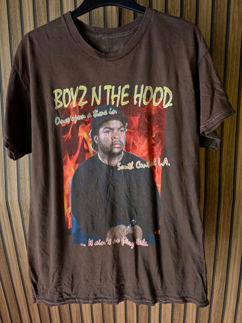 Boyz N The Hood Graphic T-Shirt Brown Medium