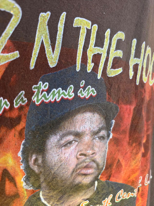 Boyz N The Hood Graphic T-Shirt Brown Medium