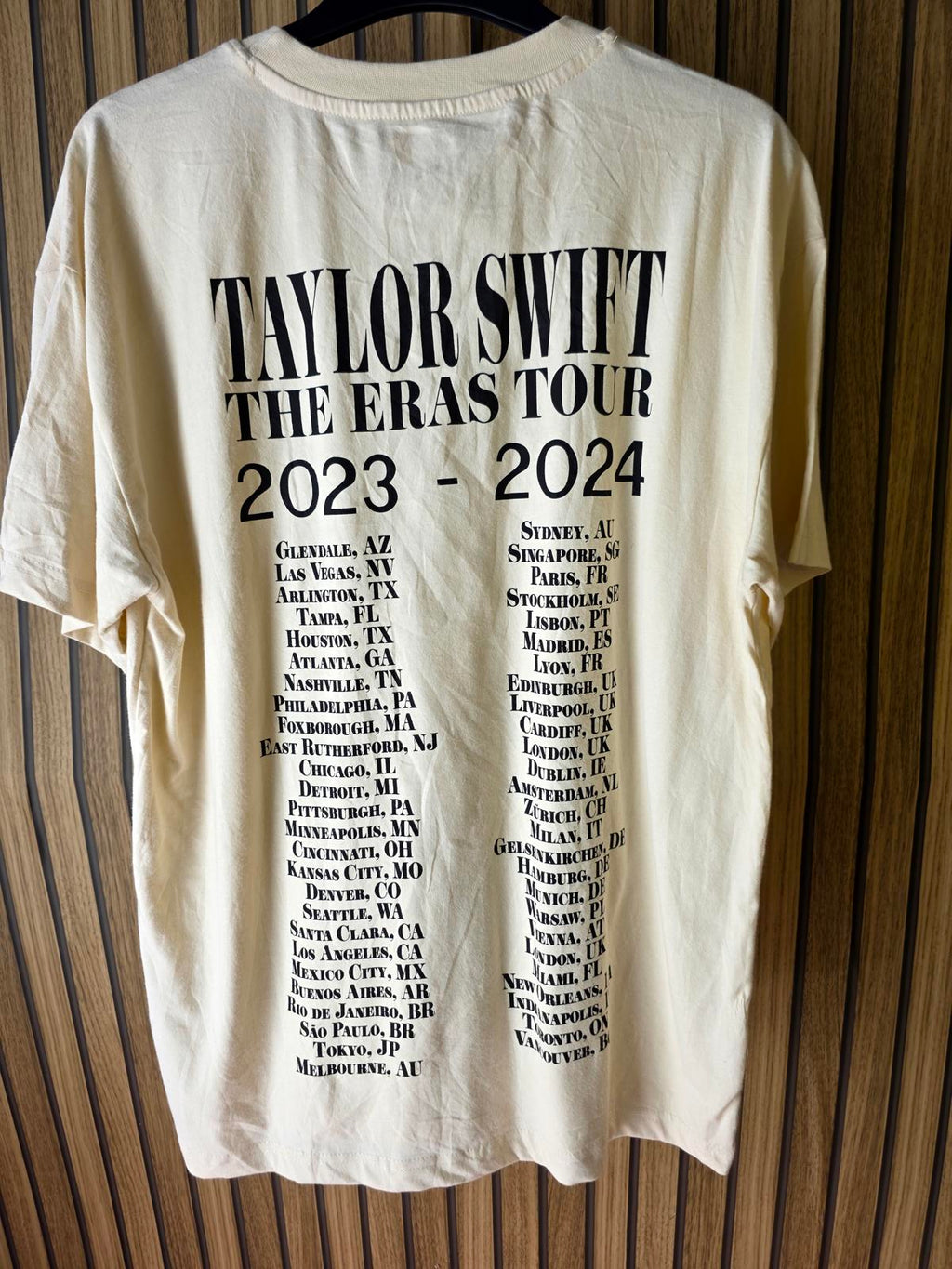 Taylor Swift The Eras Tour Graphic T-Shirt Cream Medium