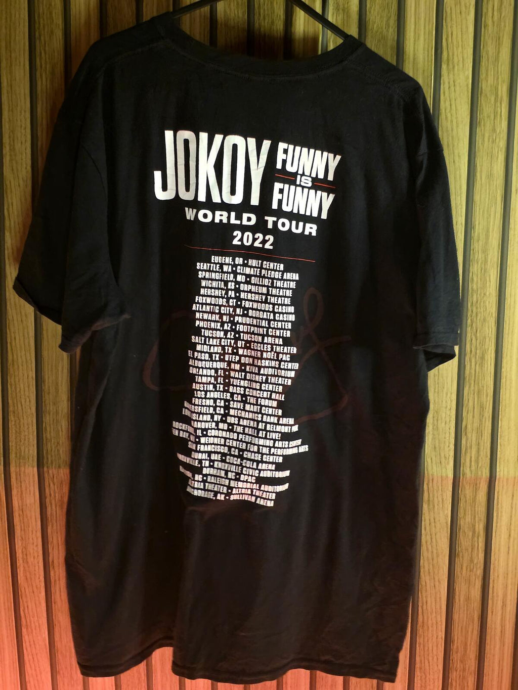 Jokoy Funny Is Funny World Tour 2022 Black T-Shirt Large