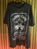 Zion Johnny Cash Man in Black Graphic T-Shirt Black Size Large