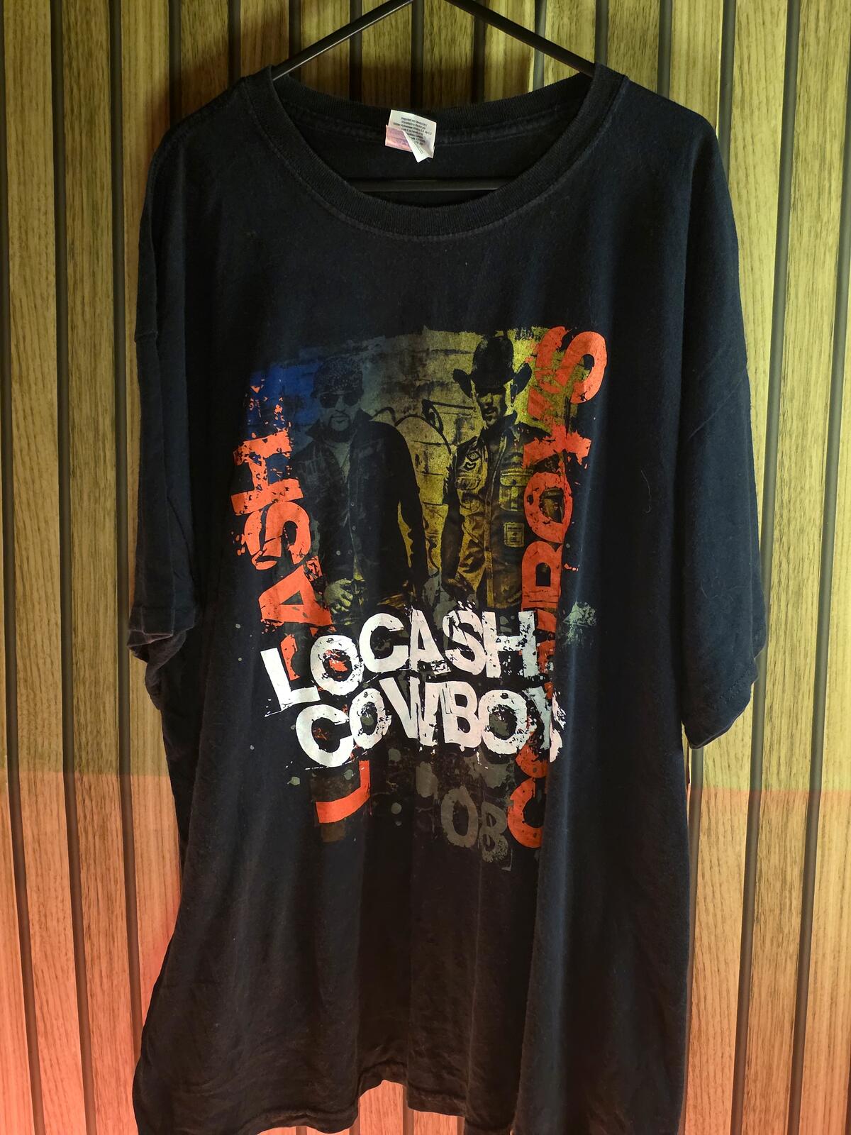 Gildan Locash Cowboy Red Man Roadhouse Tour Graphic T-Shirt Black XL