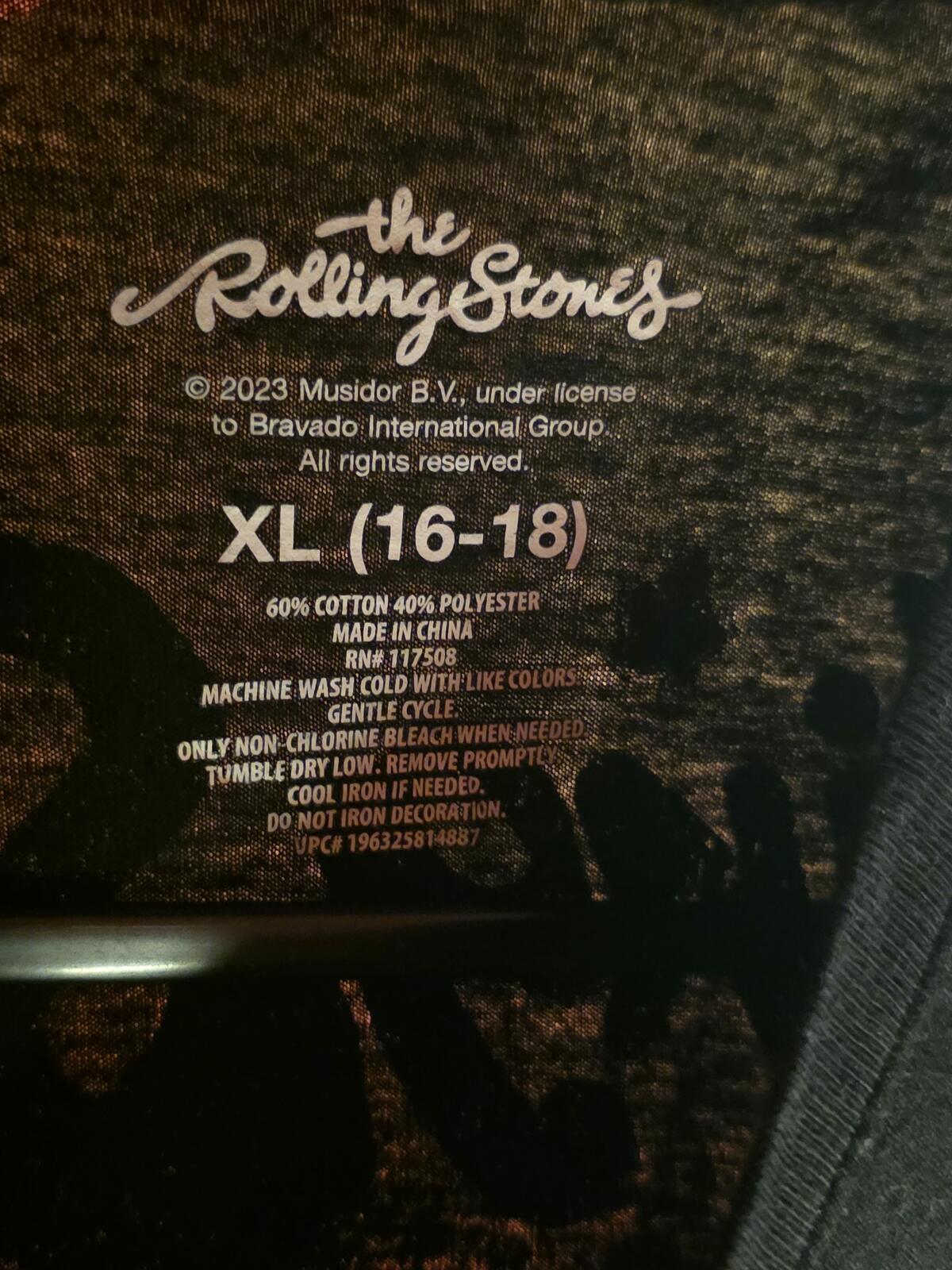 The Rolling Stones Tour 1981 T-Shirt Black XL