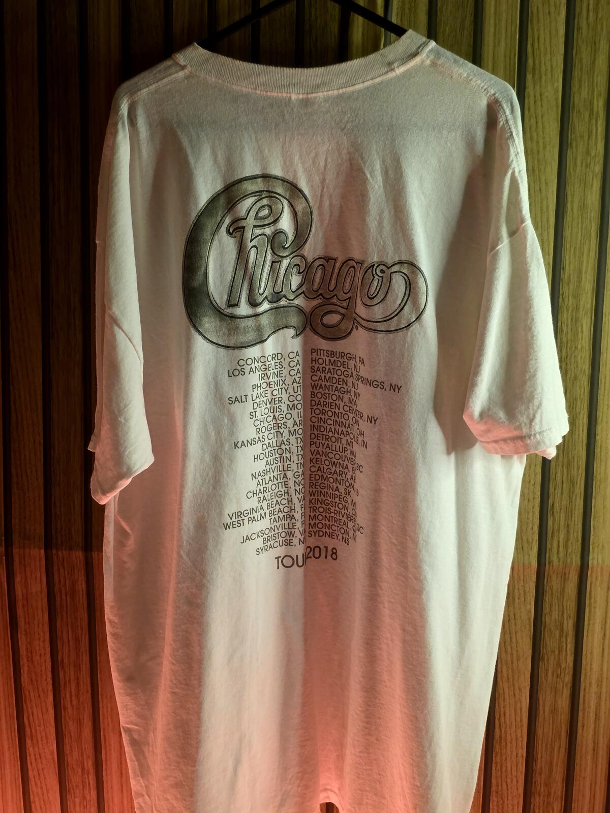 Chicago Band Tour T-Shirt 2018 White XL
