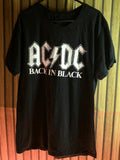 AC/DC Back in Black Band T-Shirt Black Size M