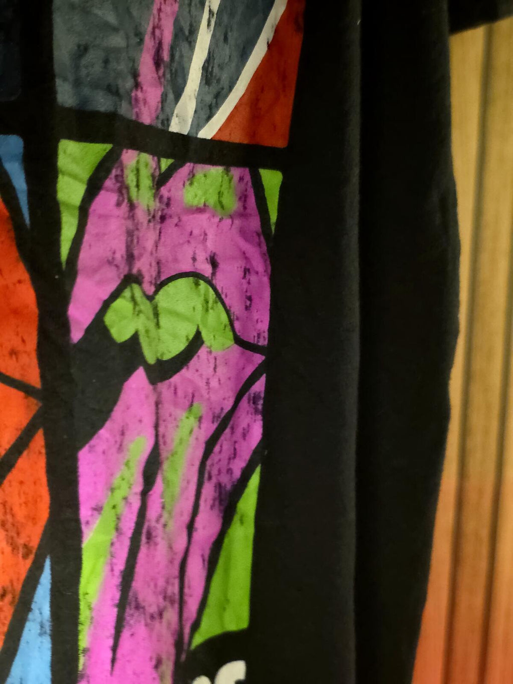 The Rolling Stones Graphic T-Shirt Colourful Lips Print Black Large
