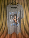 Whitney Houston Graphic T-Shirt Grey Large