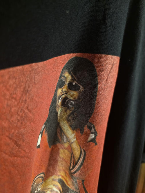 Aaliyah T-Shirt Black Graphic Print Size XL