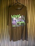 Poison Brown T-Shirt Green Car Print Regular XLarge