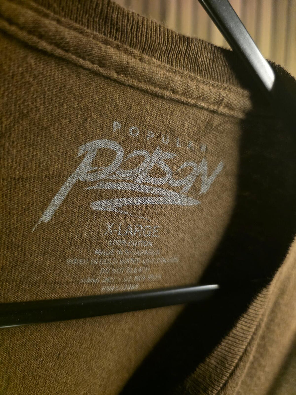 Poison Brown T-Shirt Green Car Print Regular XLarge