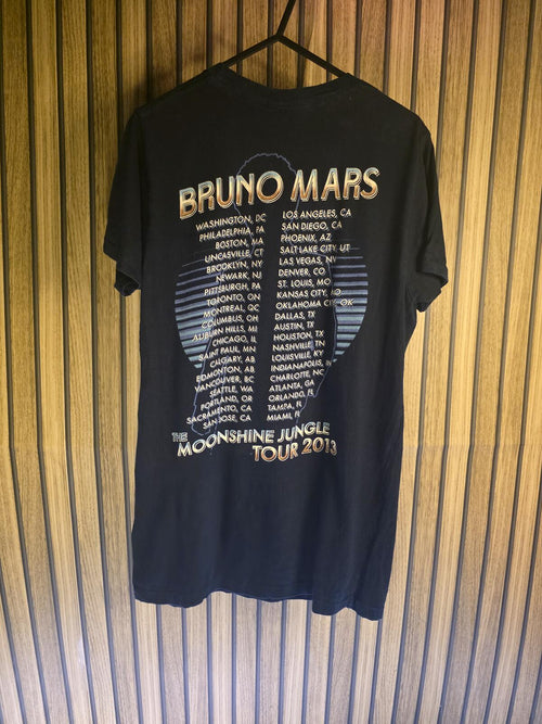 Bruno Mars Moonshine Jungle Tour 2013 Graphic T-Shirt Black Small