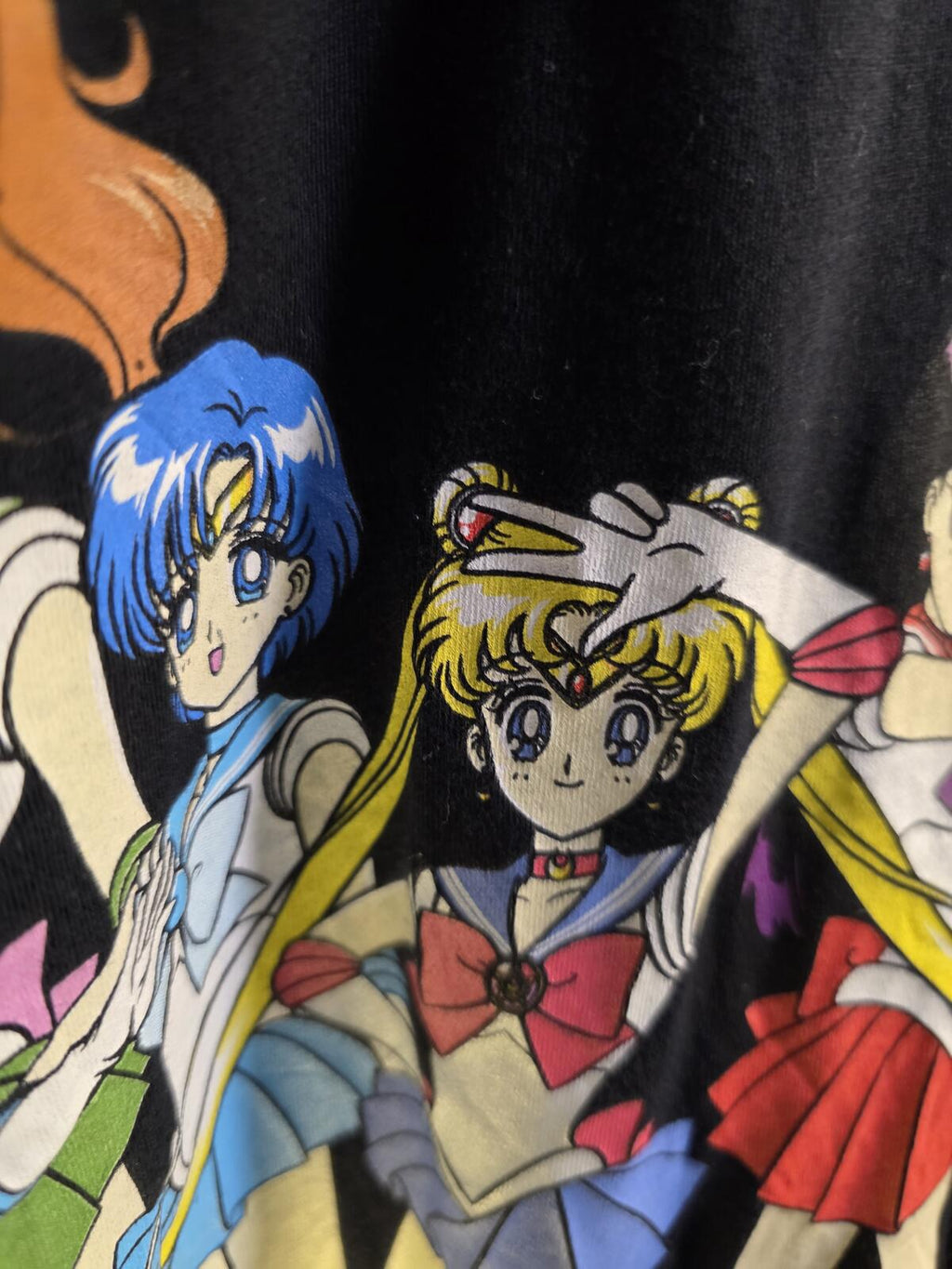 Sailor Moon Graphic T-Shirt Black Size Small