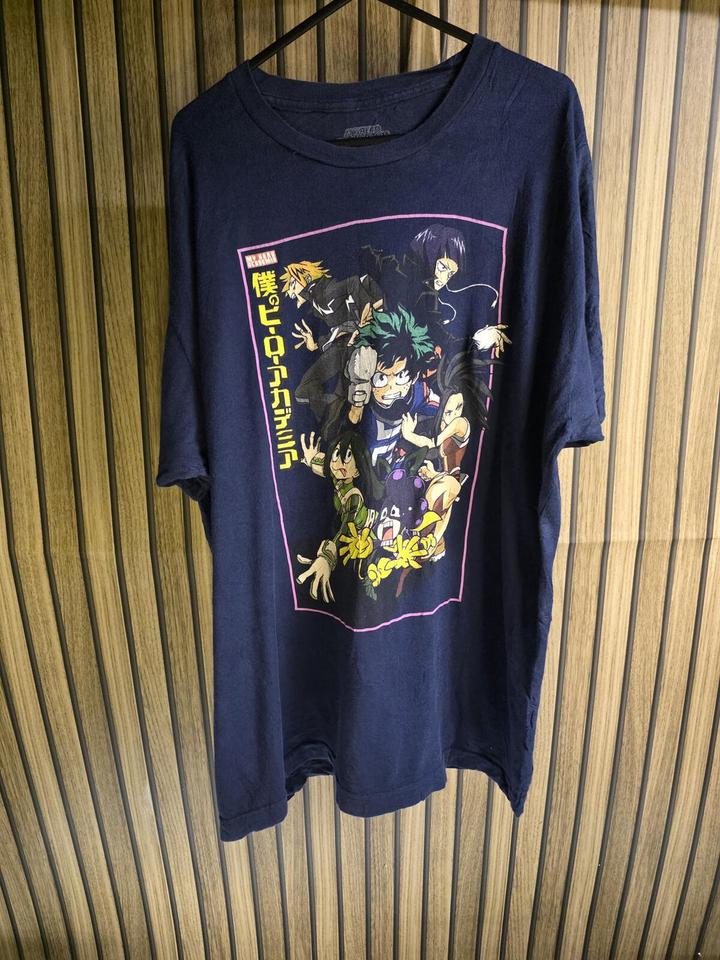 Funimation My Hero Academia Graphic T-shirt Navy Blue Large