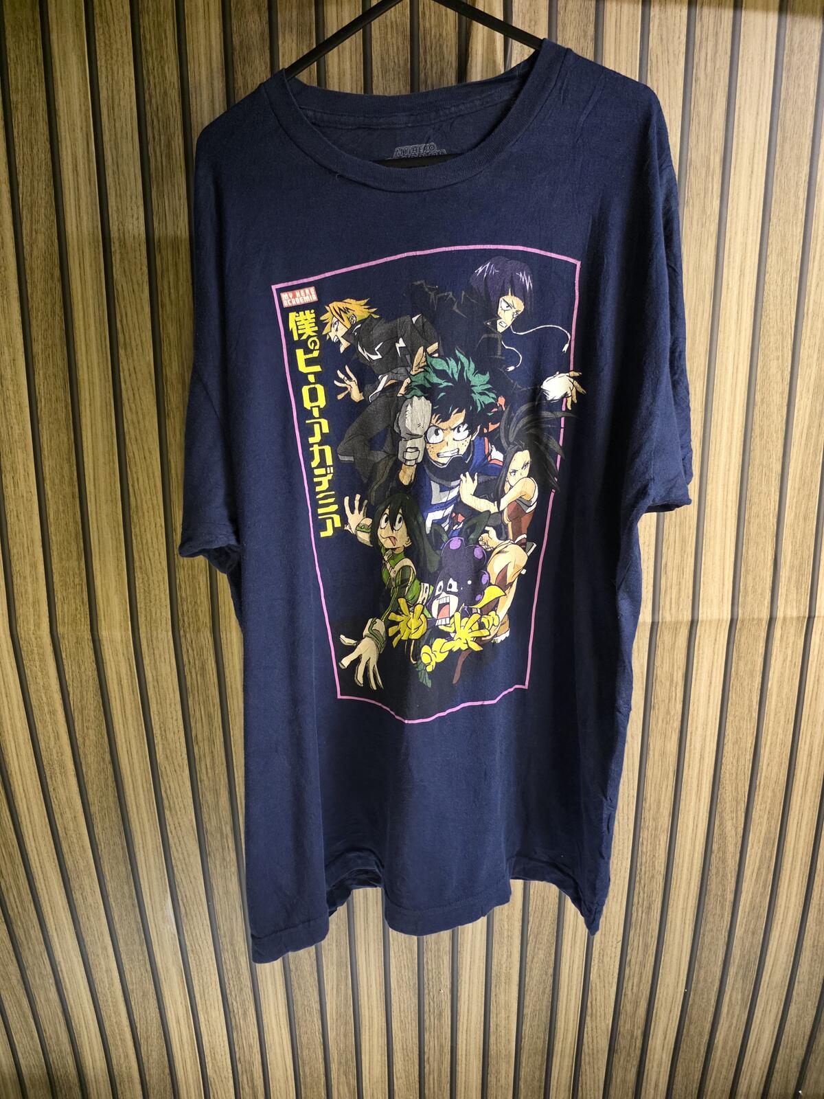 Funimation My Hero Academia Graphic T-shirt Navy Blue Large