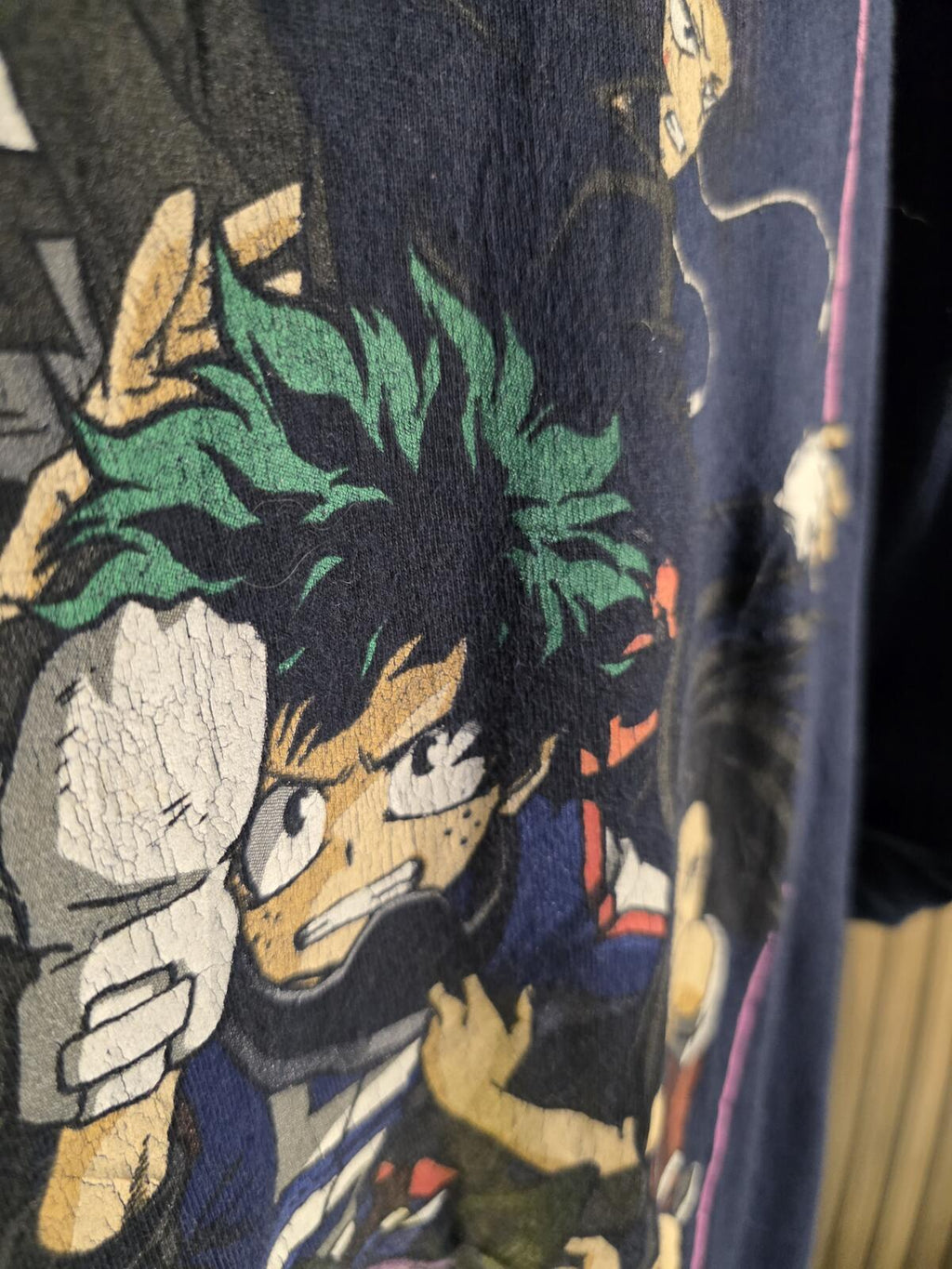 Funimation My Hero Academia Graphic T-shirt Navy Blue Large