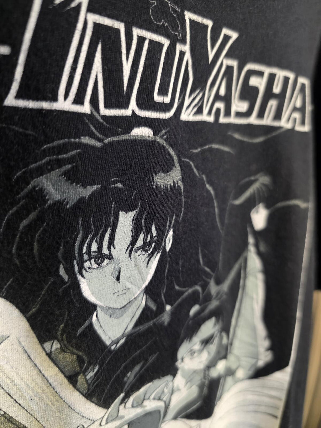 InuYasha Anime Graphic T-Shirt Black Small
