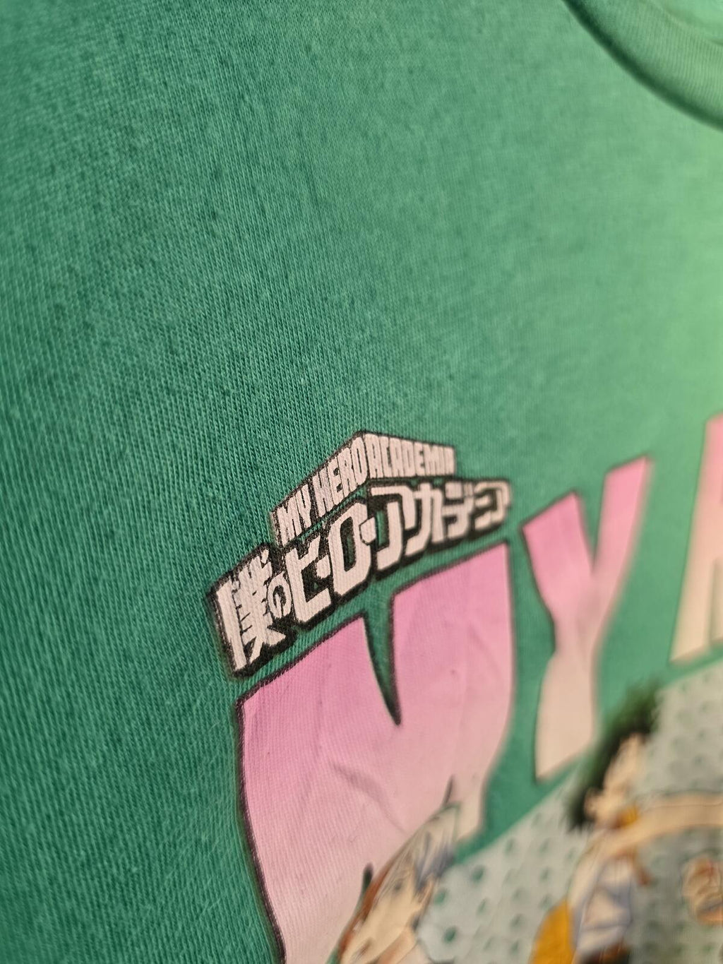 My Hero Academia Anime Graphic T-Shirt Green Small