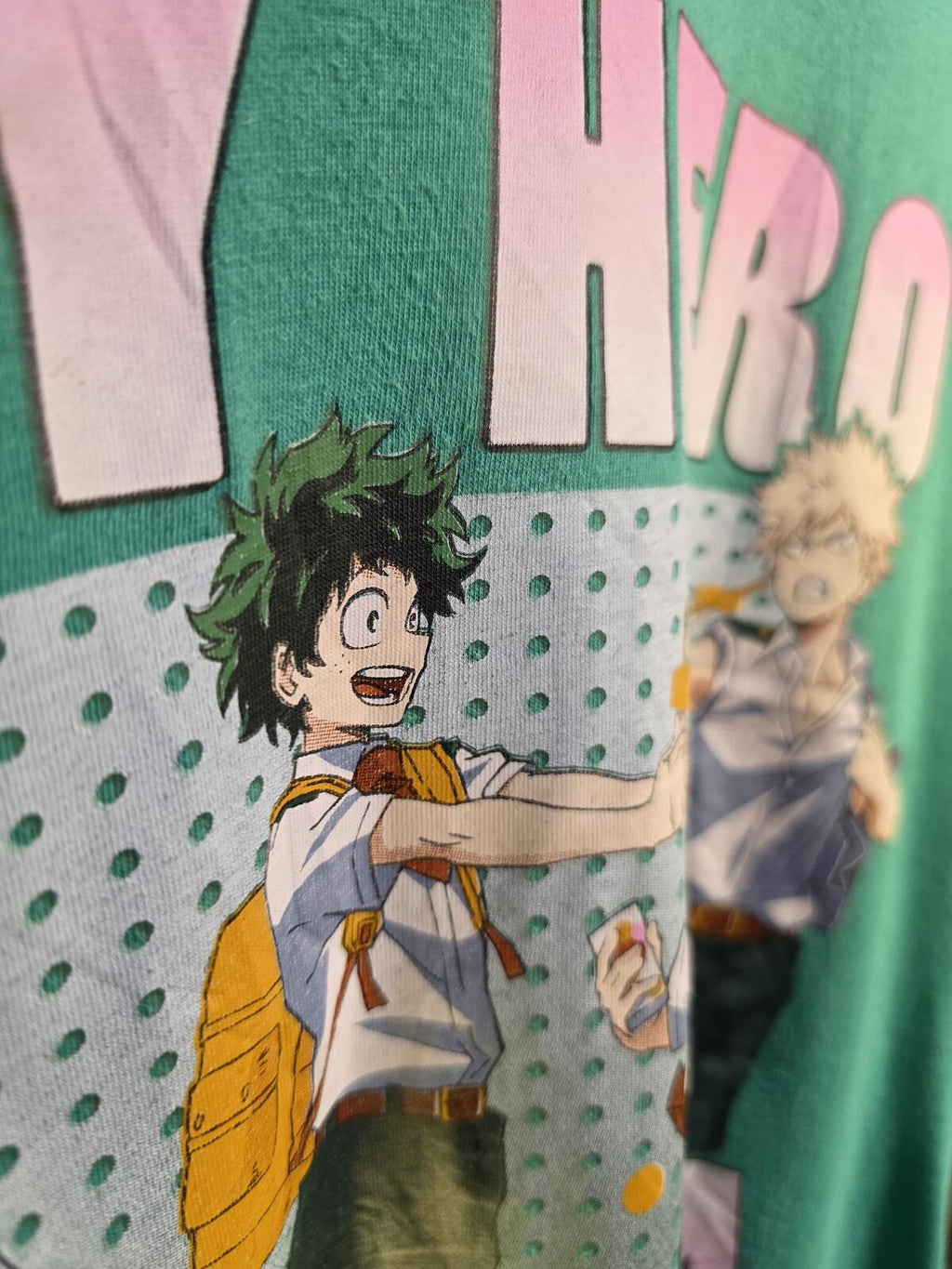 My Hero Academia Anime Graphic T-Shirt Green Small