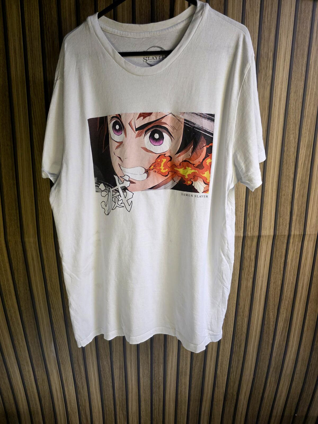 Demon Slayer Anime Graphic T-Shirt White Regular Large