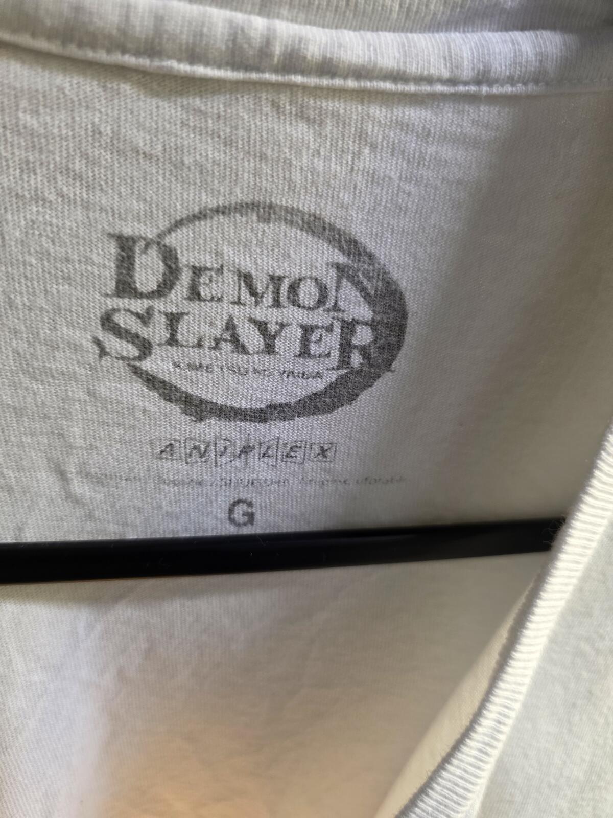 Demon Slayer Anime Graphic T-Shirt White Regular Large