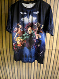 Anime Demon Slayer T-shirt Black Graphic Print Regular XS