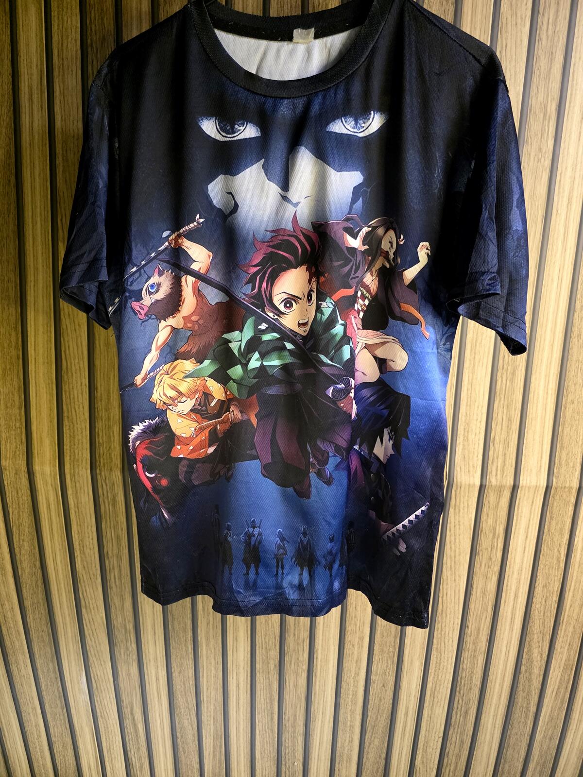 Anime Demon Slayer T-shirt Black Graphic Print Regular XS